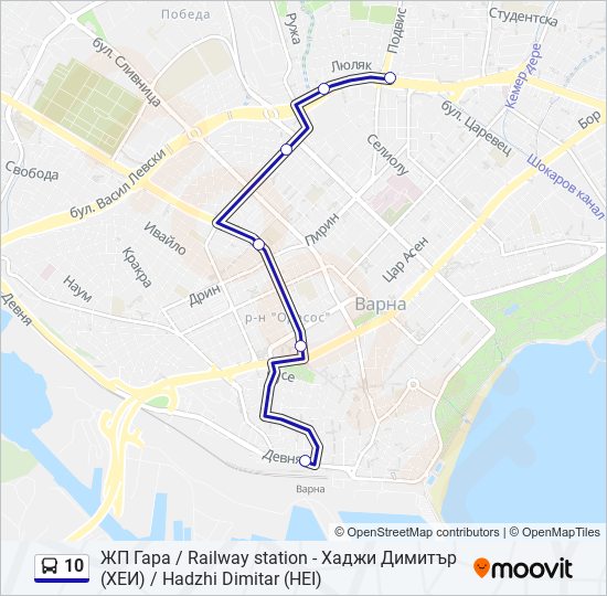 10 bus Line Map