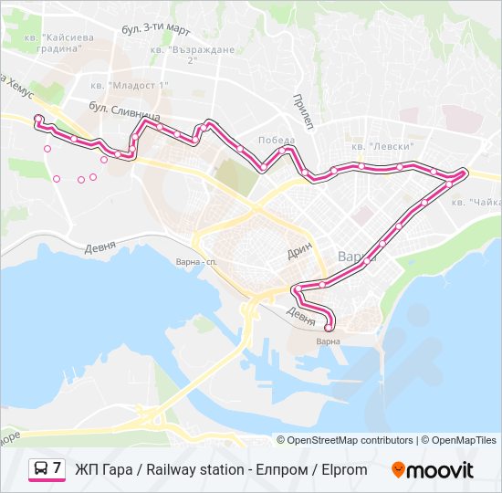 7 bus Line Map