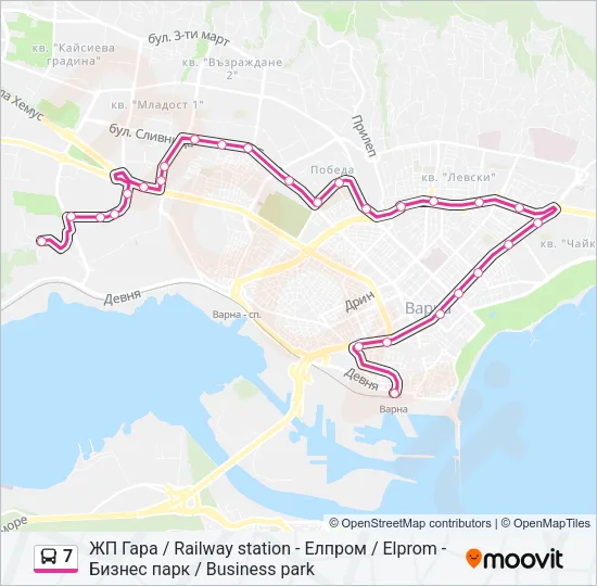 7 Bus Line Map