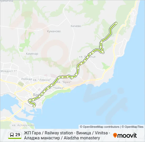 29 Bus Line Map