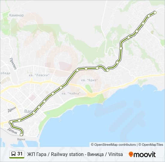 31 bus Line Map