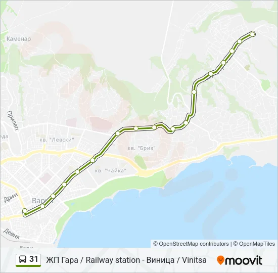 31 Bus Line Map