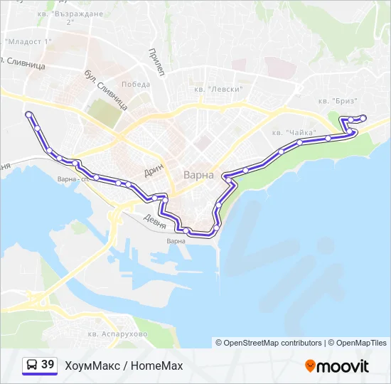 39 Bus Line Map