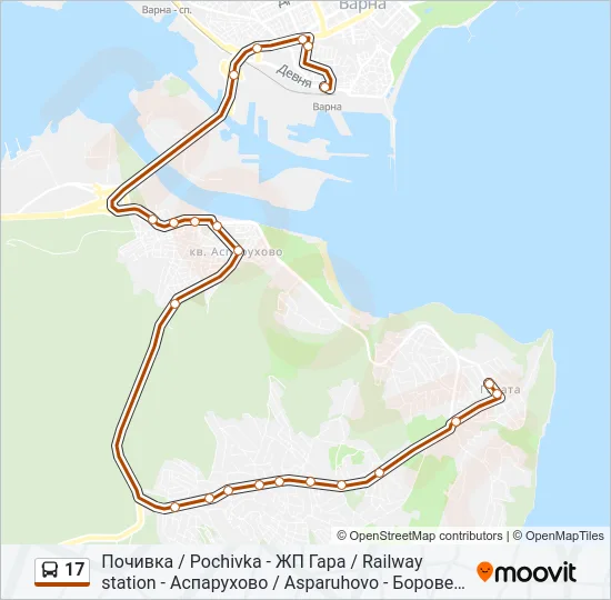 17 Bus Line Map