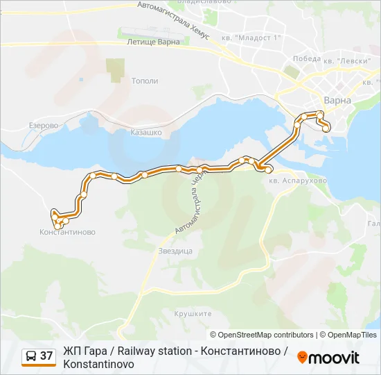 37 Bus Line Map