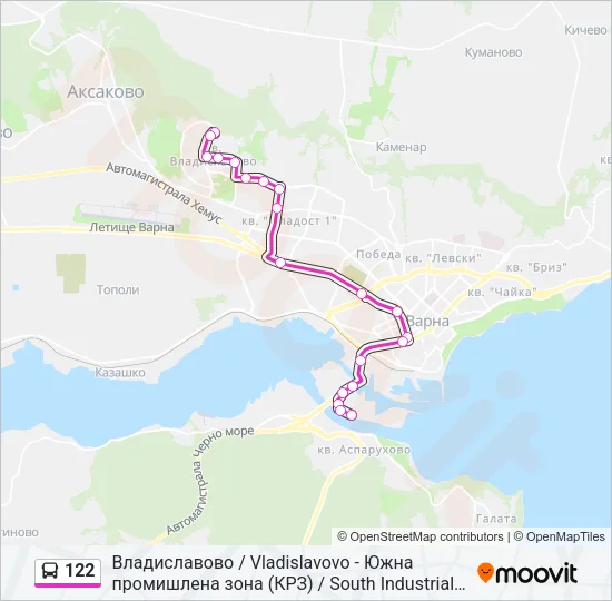 122 Bus Line Map