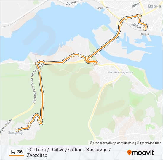 36 bus Line Map