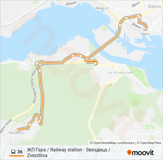 36 Bus Line Map