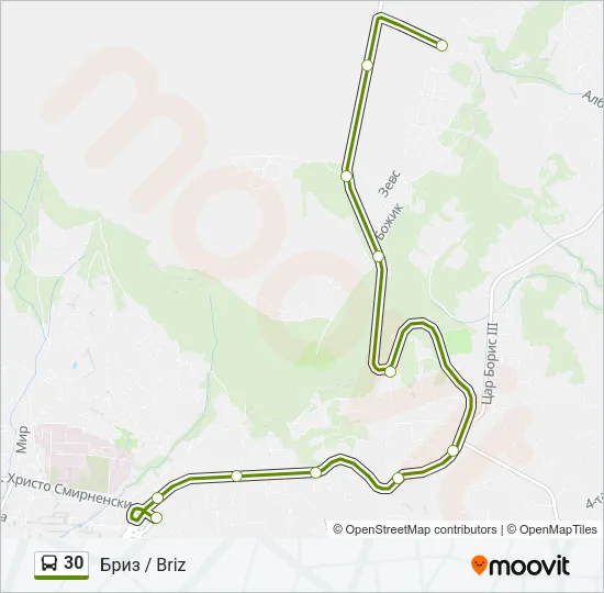 30 Bus Line Map