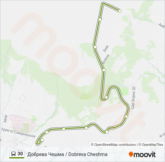 30 Bus Line Map