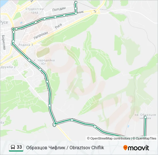 33 Bus Line Map