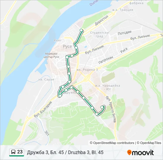 23 Bus Line Map