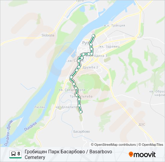 8 Bus Line Map