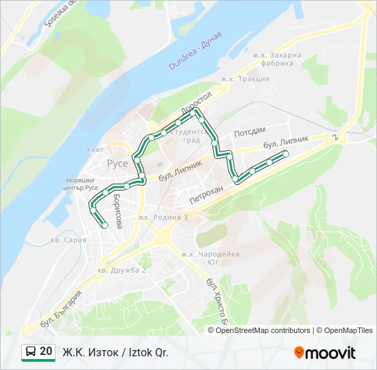 20 Bus Line Map