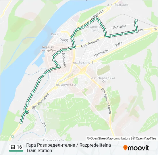 16 Bus Line Map