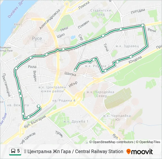 5 Bus Line Map