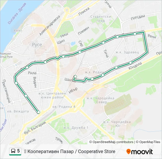 5 Bus Line Map