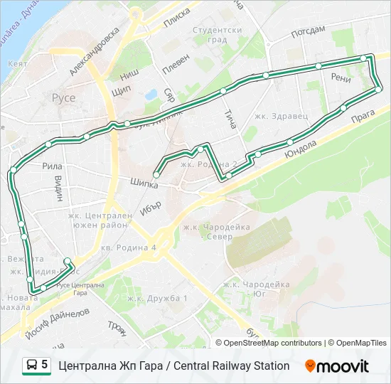 5 Bus Line Map
