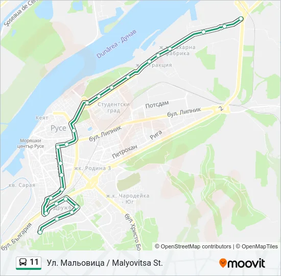 11 Bus Line Map
