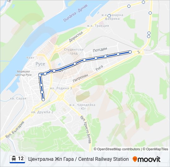 12 Trolleybus Line Map