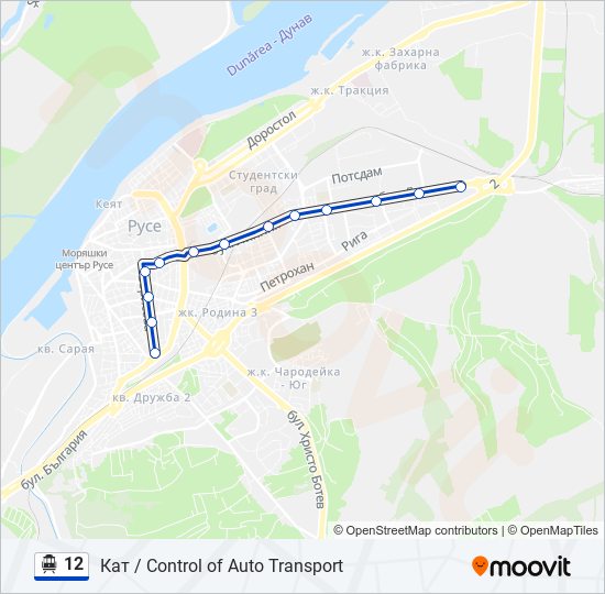 12 Trolleybus Line Map