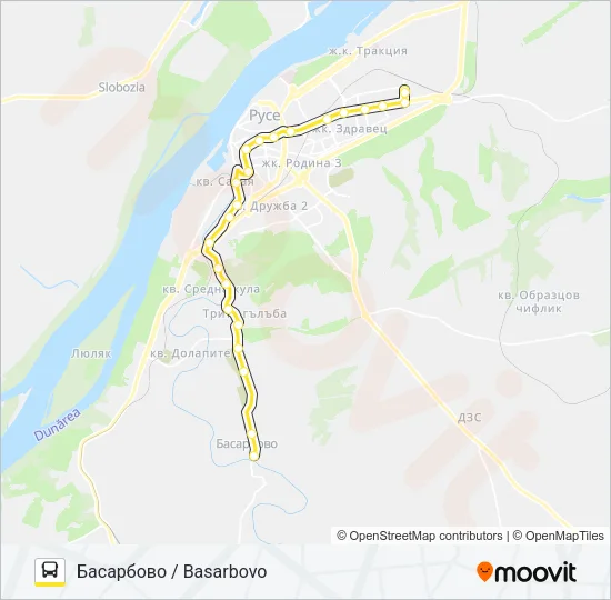 БАСАРБОВО / BASARBOVO автобус Карта на Линията