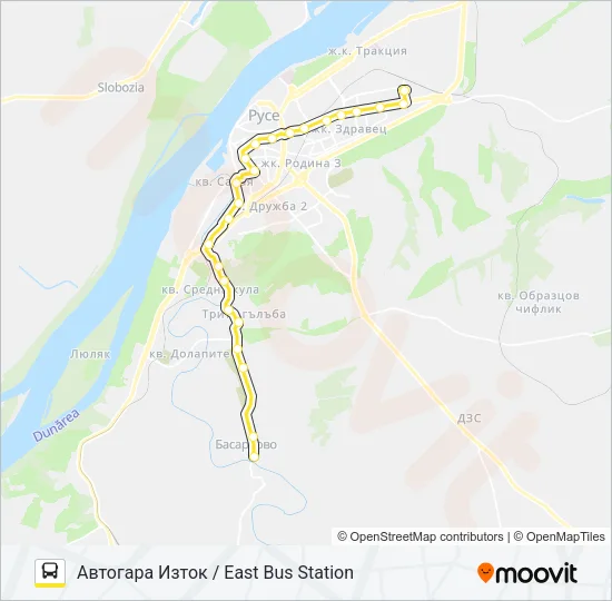 БАСАРБОВО / BASARBOVO Bus Line Map