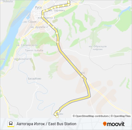 КРАСЕН / KRASEN автобус Карта на Линията