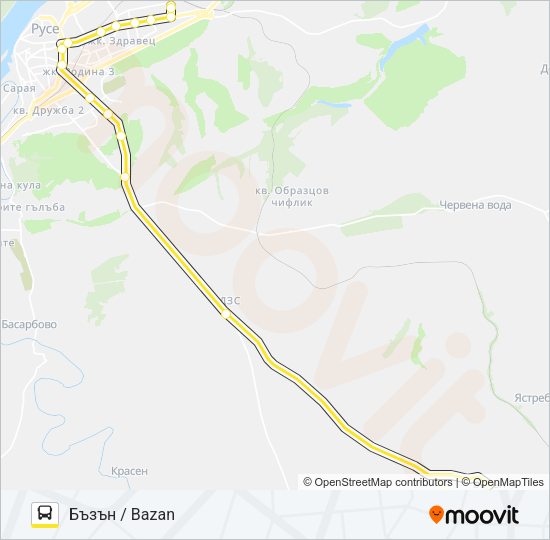 ВЕТОВО / VETOVO автобус Карта на Линията