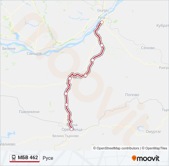 МБВ 462 Train Line Map
