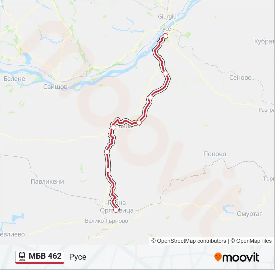 МБВ 462 Train Line Map