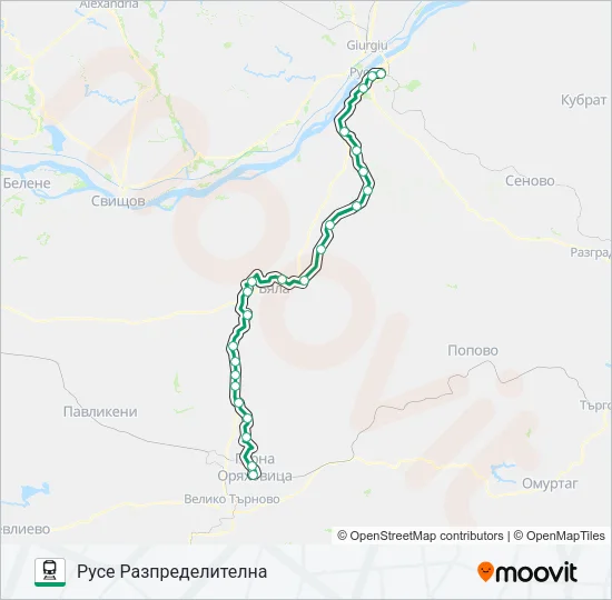 Поезд ПВ 40114: карта маршрута