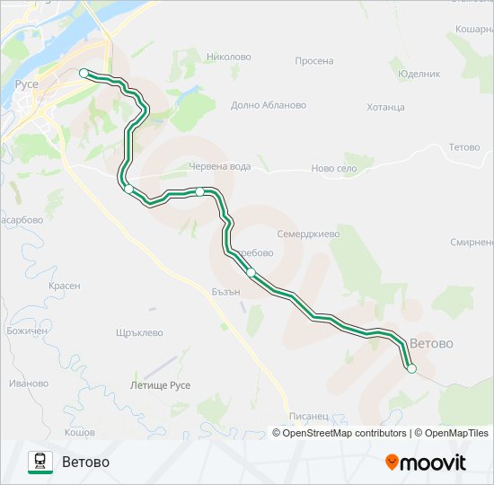 ПВ 90101 Train Line Map