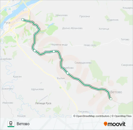 ПВ 90101 Train Line Map