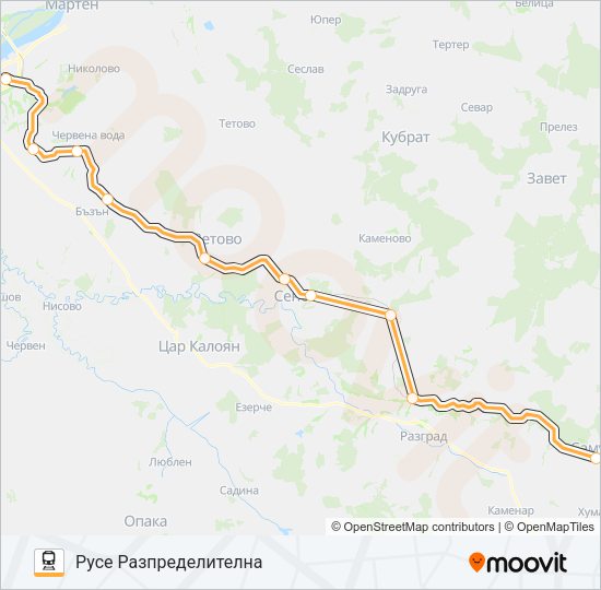 КПВ 90202 Train Line Map
