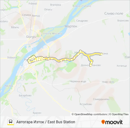NIKOLOVO Bus Line Map