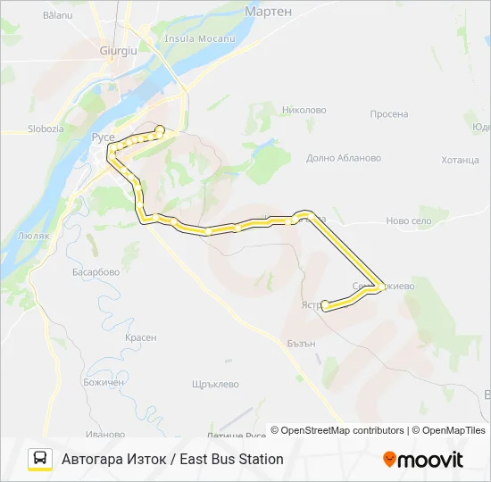 YASTREBOVO Bus Line Map