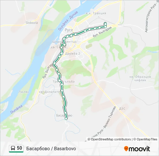 50 Bus Line Map