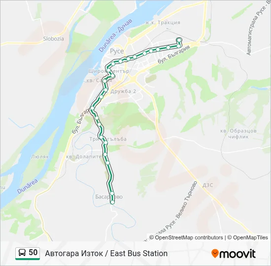 50 Bus Line Map