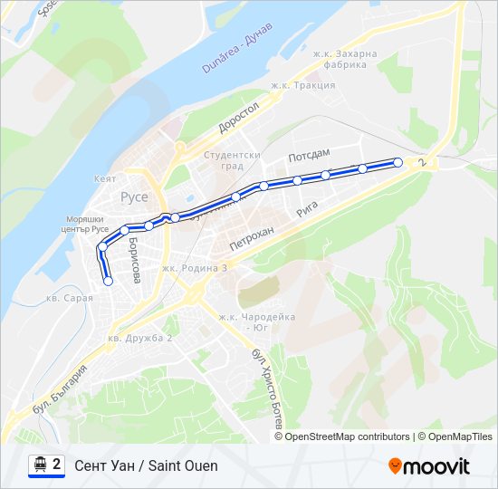 2 Trolleybus Line Map