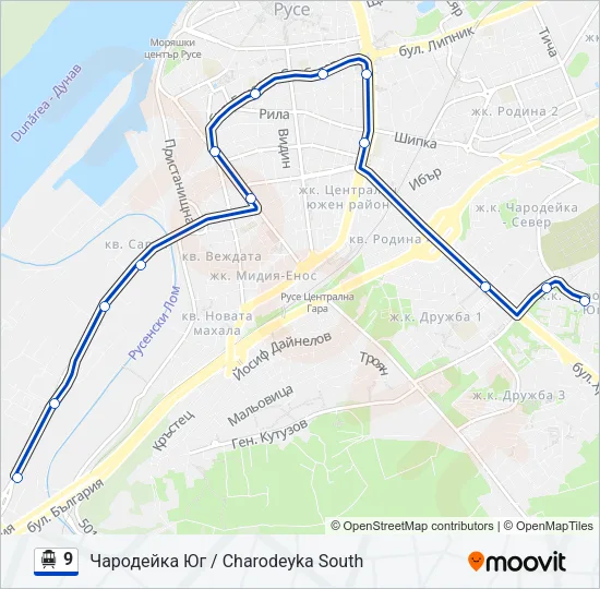 9 Trolleybus Line Map