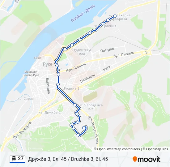 Троллейбус 27: карта маршрута