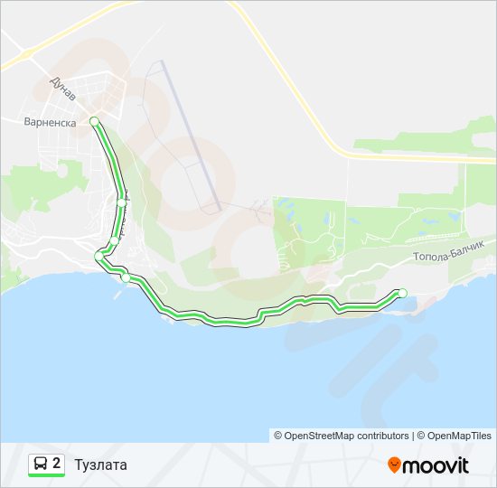 Автобус 2: карта маршрута