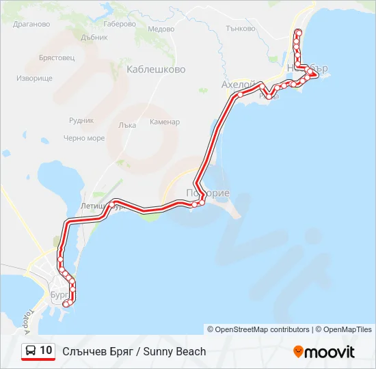10 Bus Line Map