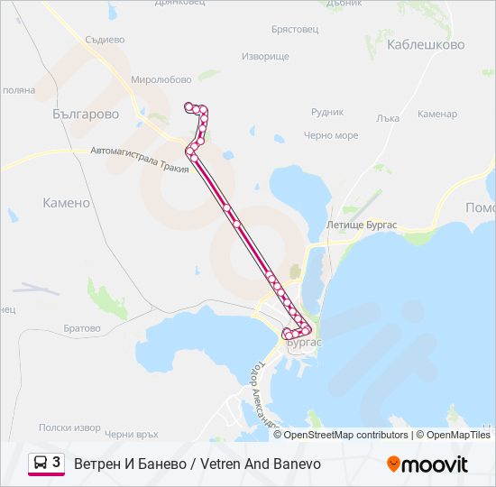 3 bus Line Map