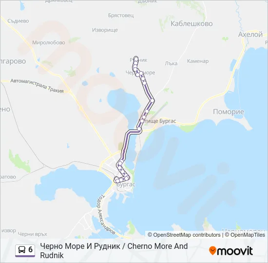 6 Bus Line Map