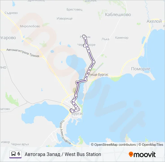 6 Bus Line Map