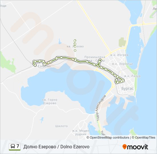 Автобус 7: карта маршрута