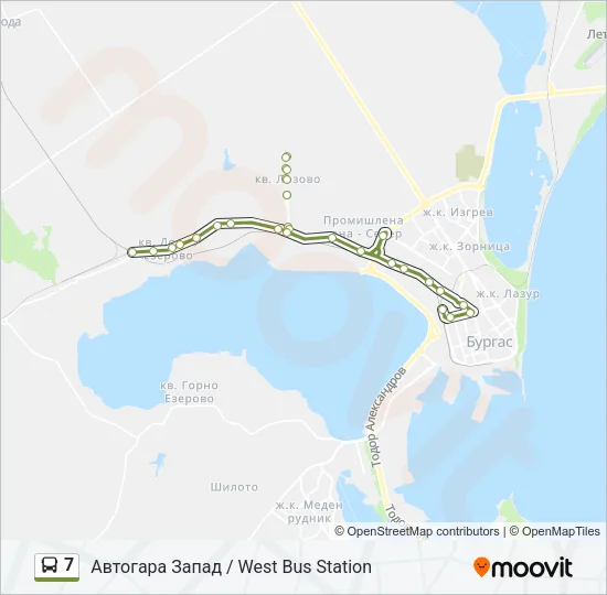 7 Bus Line Map