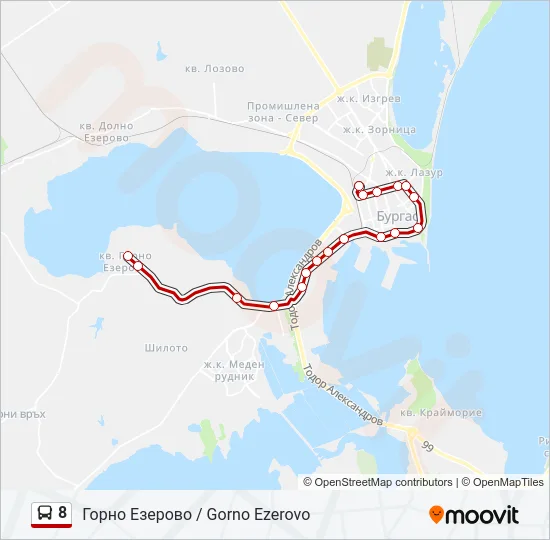 8 Bus Line Map